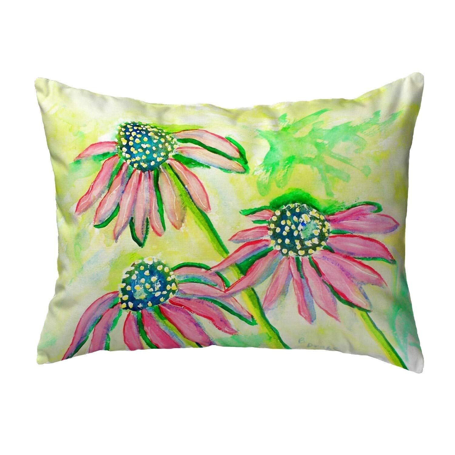 Betsy Drake KS195 Decorative Throw Pillow 11x14 Inches - Soft Multi-Color Cushion for Sofa, Bed, Living Room & Home Decor