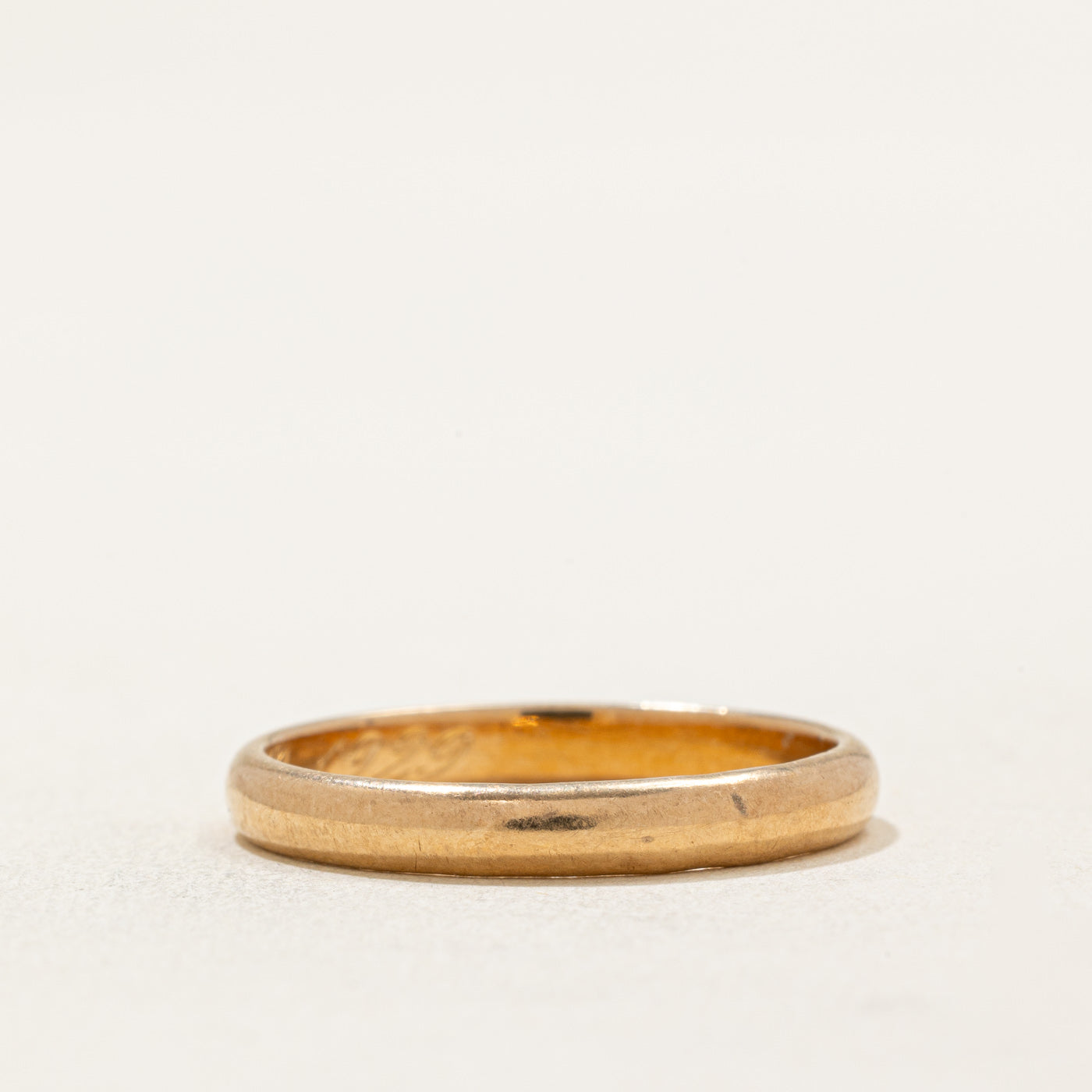 Vintage 1935 Finnish 18K Yellow Gold Wedding Band Ring - 2.95mm Width - Size 8.75 - Perfect for Anniversary, Engagement & Classic Wedding Jewelry Gifts
