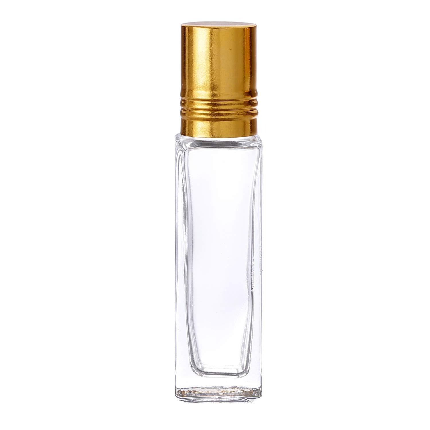 Reusable 6ml Glass Roll On Bottles with Golden Cap - Set of 3 | Essential Oil, Perfume & Aromatherapy Dispenser for DIY Skincare & Travel