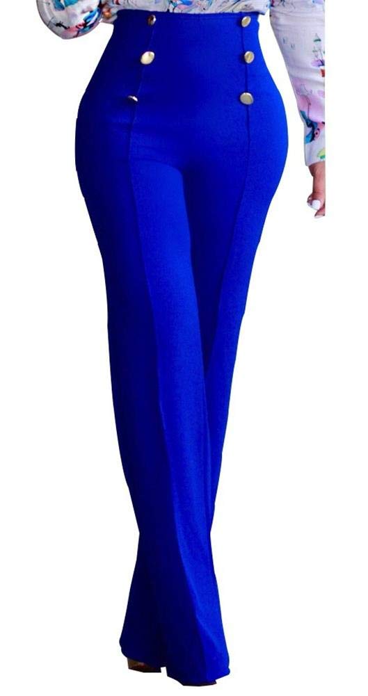 Lucuna Women's High Waisted Work Pants - Professional Office Dress Pants with Button & Straight Leg for Business Women | Perfect for Office Wear, Business Meetings & Formal Occasions