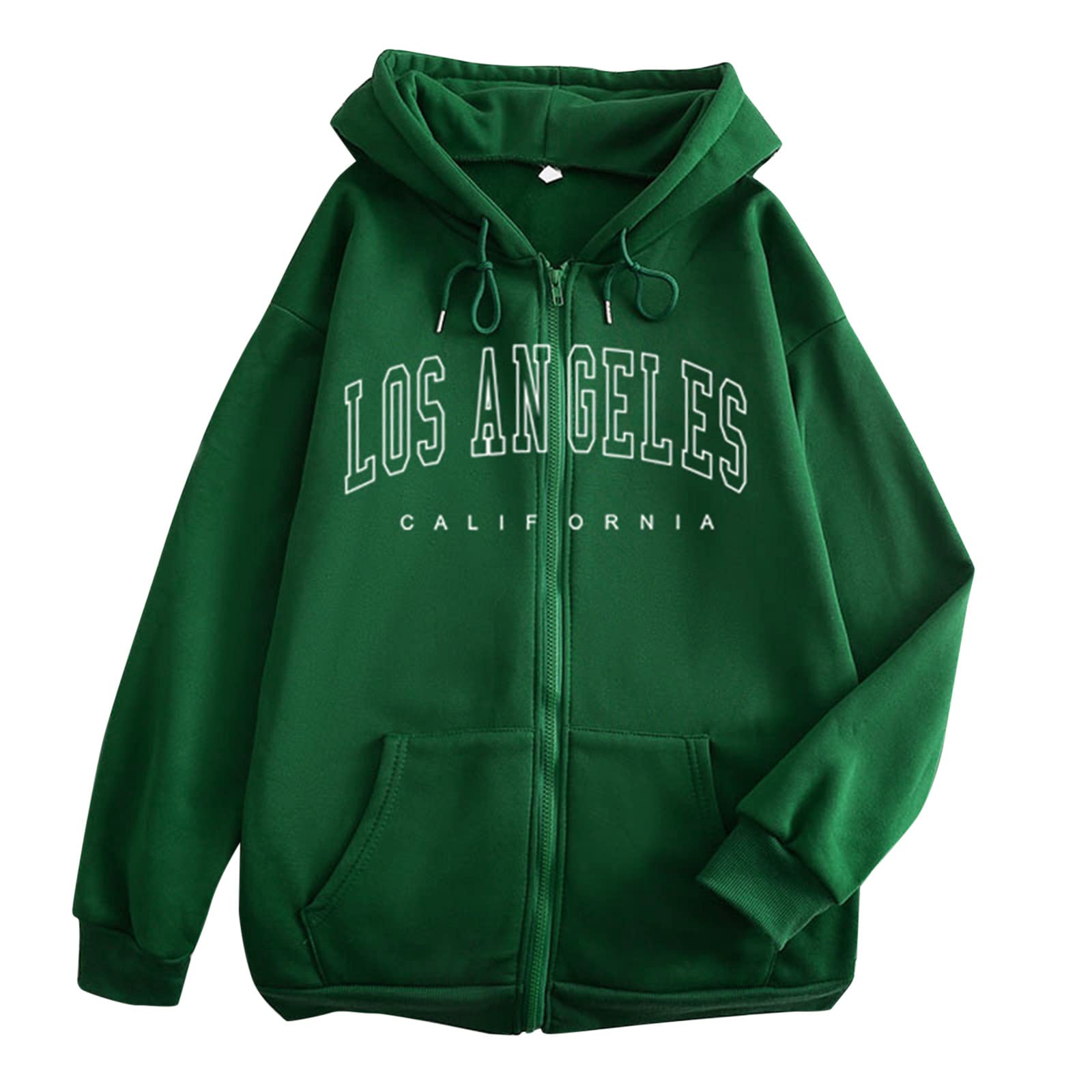 Women's Letter Print Long Sleeve Zip-Up Hoodie - Casual Warm Fleece Sweatshirt for Women (Black) | Perfect for Fall, Winter & Outdoor Activities