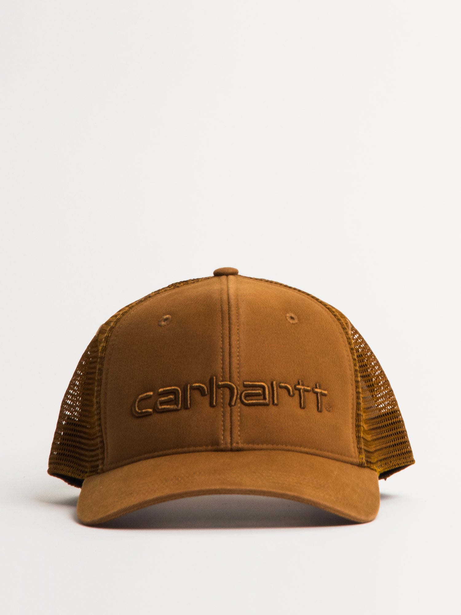 Carhartt Canvas Mesh Back Logo Graphic Hat for Men & Women - Breathable Adjustable Baseball Cap for Outdoor Work, Hiking & Casual Wear