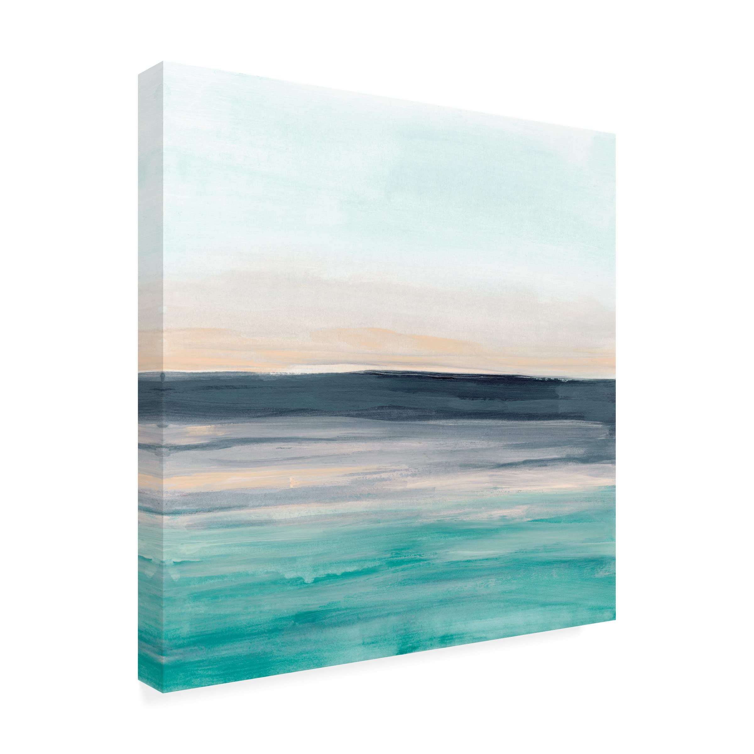 June Erica Vess 'Sea Rise II' Canvas Wall Art Print - Coastal Beach Decor for Living Room, Bedroom & Office