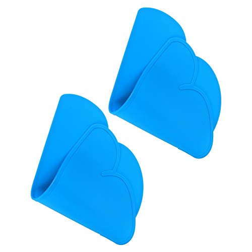 2 Pack Cloud-Shaped Silicone Feeding Plate Placemats for Kids - Waterproof, Heat Insulation Baby Placemat (Blue) | Perfect for Highchair, Dining Table & Mess-Free Mealtime