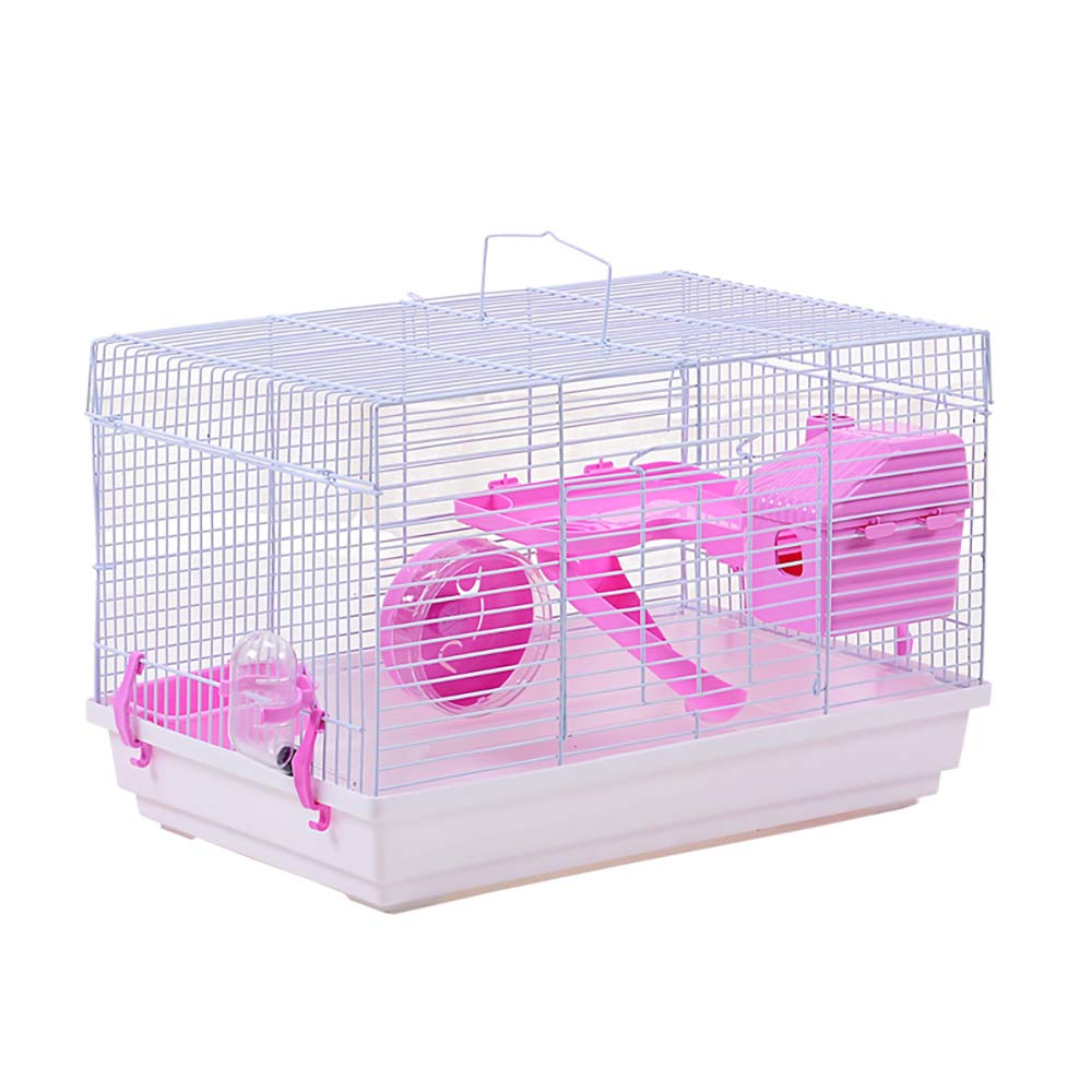Large Hamster Cage - Spacious Villa Habitat for Golden Hamsters, Dwarf Hamsters & Squirrels | 47-Inch Multi-Level Cage with Flying Saucer & Accessories | Perfect for Breeding, Play & Exercise (White)