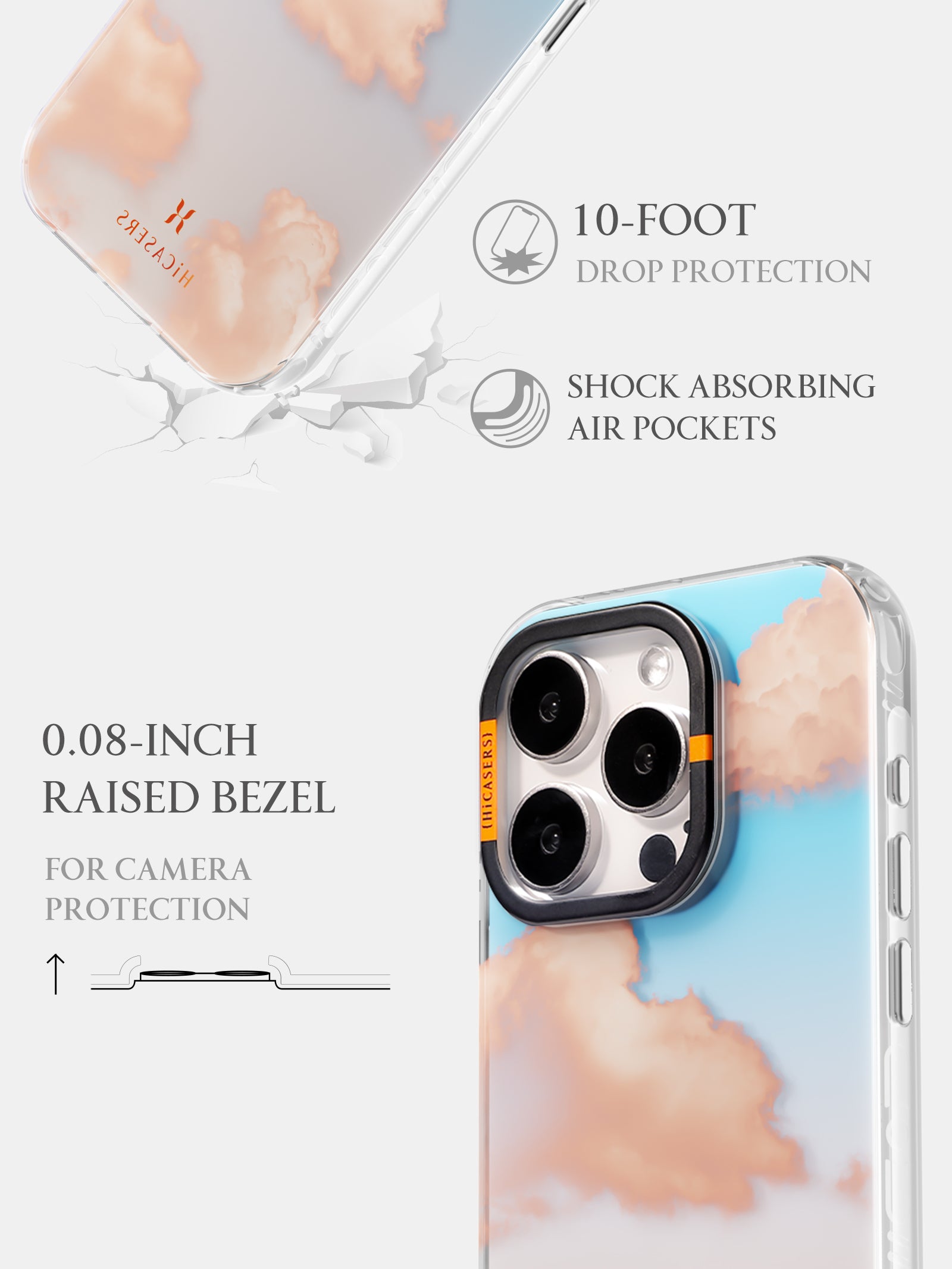 Pink Cloud Iridescent Phone Case - Shimmery Protective Cover for iPhone & Samsung | Perfect for Everyday Use, Parties & Gifts
