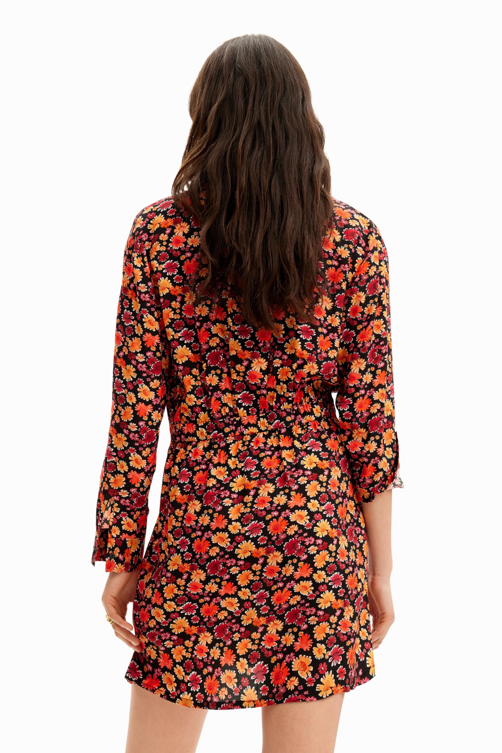 Desigual Women's Long Sleeve Floral Print Dress - Elegant & Comfortable for Work, Party & Date Night