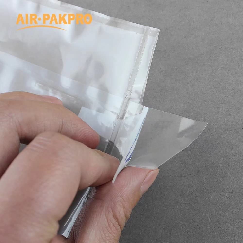 100 Pack Clear Plastic Inflatable Air Packaging Bags - 3.5x5.9 Inch Air Pillows for Shipping, Cushioning & Void Fill Protection | Includes Free Hand Pump | Ideal for Ecommerce, Fragile Items & Moving Supplies (VFC0915)