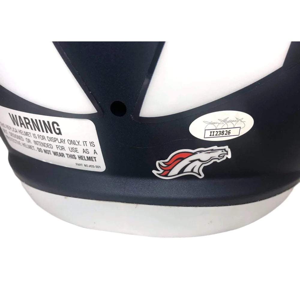 John Elway Autographed Denver Broncos MVP & Hall of Fame Football Helmet with JSA COA - Perfect for Sports Collectors, Memorabilia Displays & Broncos Fan Gifts
