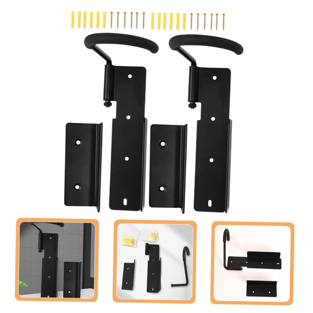 Outanaya 2-Pack Bike Wall Mount Rack - Heavy Duty Bicycle Storage Hanger for Garage, Secure & Sturdy Bike Holder - Perfect for Garage Organization & Space Saving Bike Storage