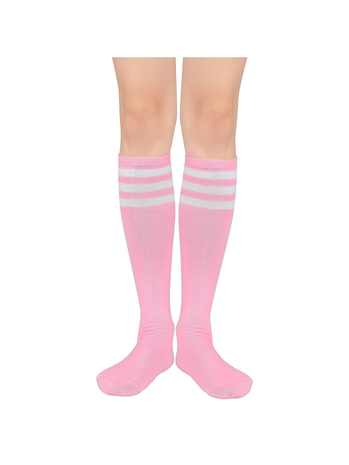 Century Star Women's Knee High Compression Socks - Athletic Running & Casual Wear with Triple Stripes - Perfect for Workouts, Sports & Everyday Comfort