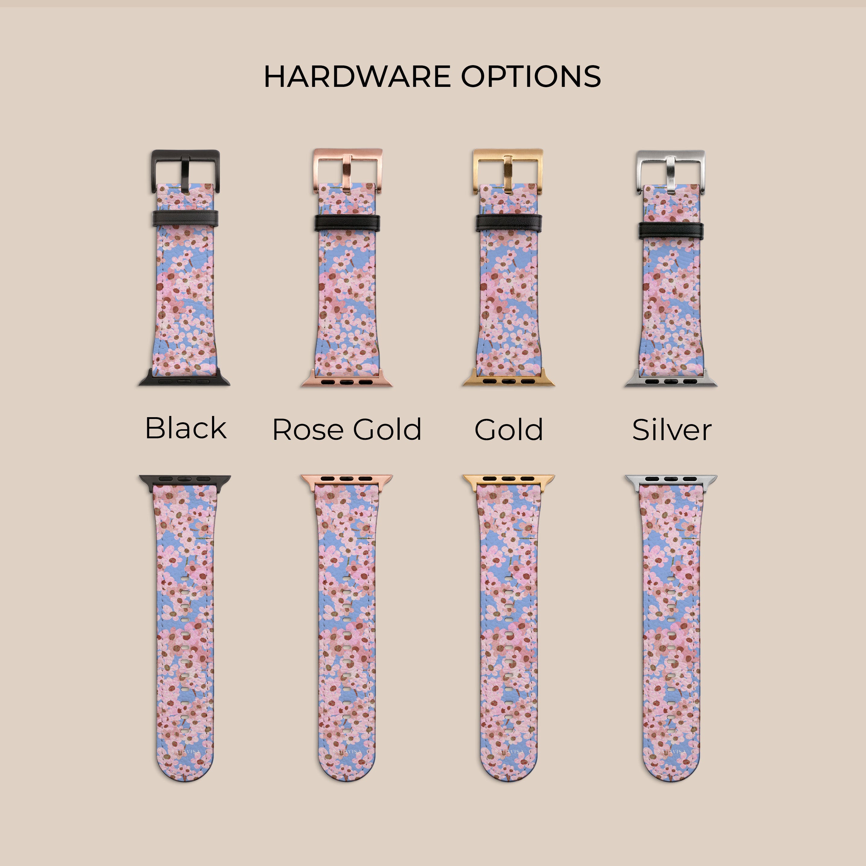 Floral Ditsy Apple Watch Band for Women - Soft Silicone Strap, Adjustable Fit - Perfect for Summer, Workouts & Everyday Wear