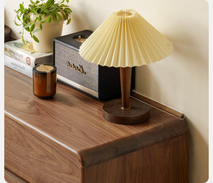 Premium Black Walnut & Golden Sandalwood Solid Wood Extendable Vanity Dressing Table - Perfect for Bedroom Makeup, Beauty Salon & Home Decor