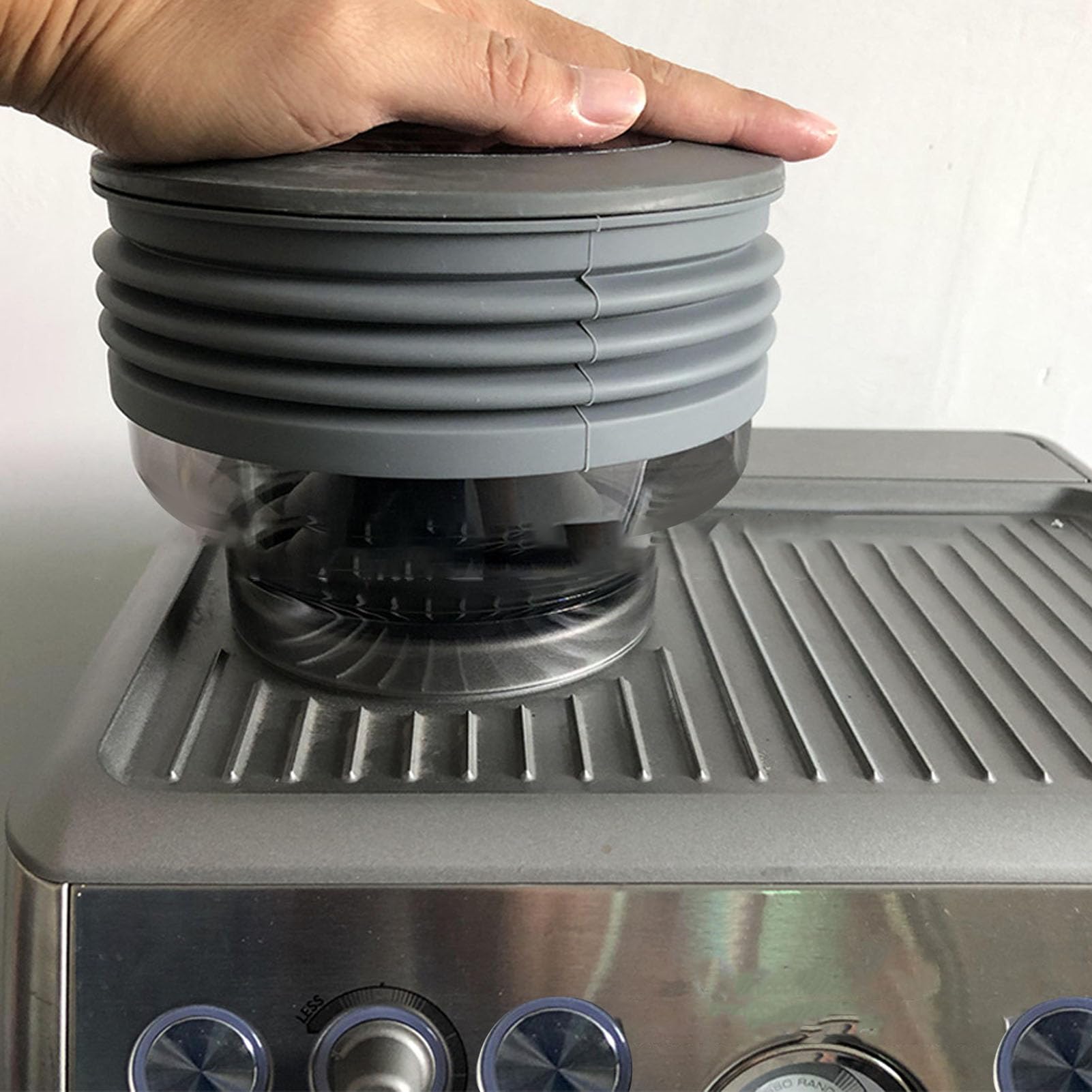 Compatible with Breville Express, Smart Grinder & Smart Grinder Pro - Single Dose Bellow for Coffee Grinders | Food Grade Grey Material | Works with Dose Control & Dose Control Pro | Perfect for Home Baristas & Coffee Enthusiasts