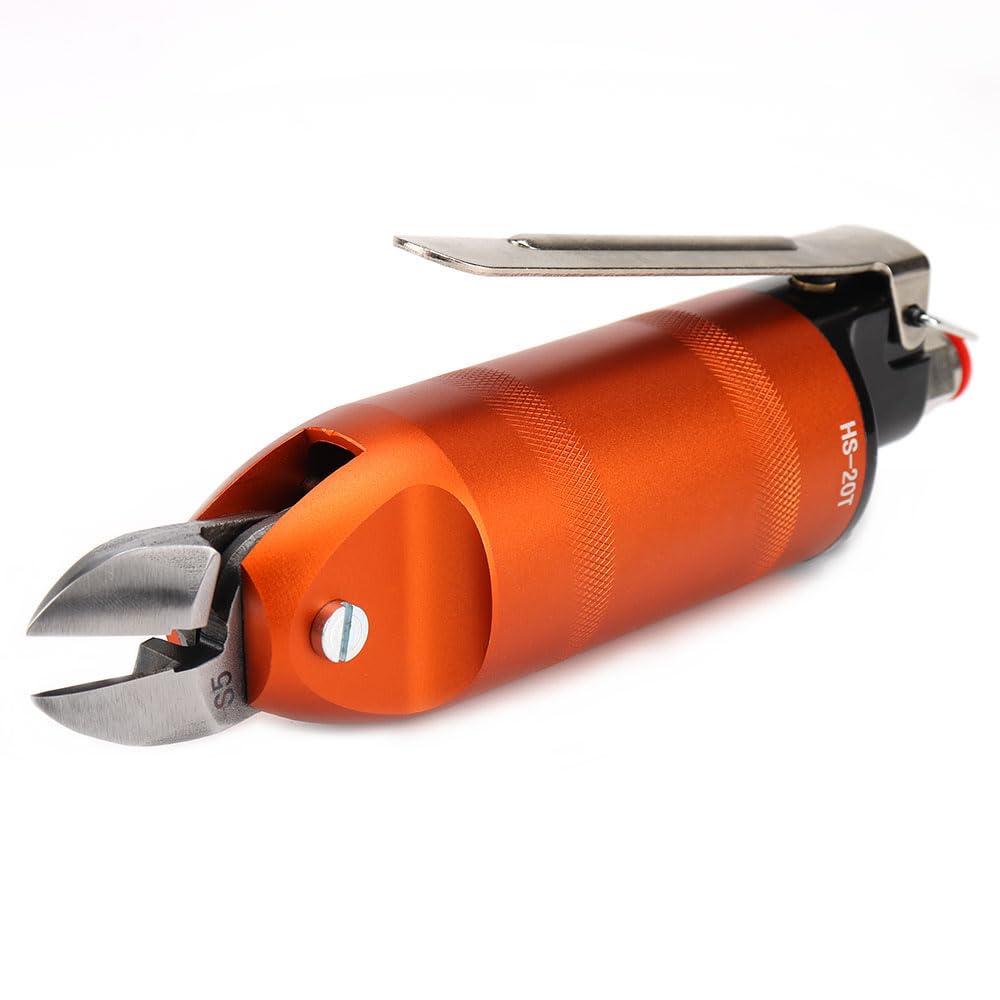 SI FANG Air Pneumatic Nipper - 1.6-2.6mm Wire Shear for Cutting Plastic, Iron, Copper & Stainless Steel Wires | Heavy Duty Pneumatic Diagonal Cutting Pliers for Metalworking, Electrical Work & Industrial Applications