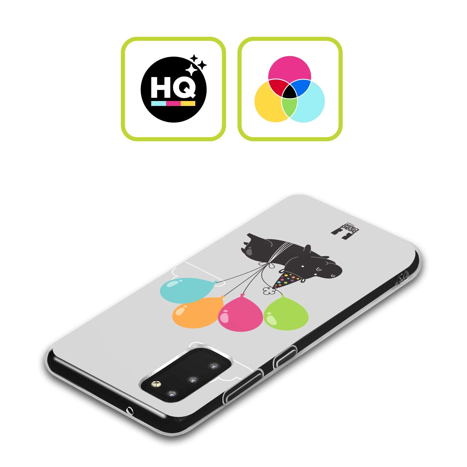 Head Case Designs Balloon Lover Hippo Soft Gel Case for Samsung Galaxy S21 Ultra 5G - Cute Party Animal Phone Cover for Birthdays, Gifts & Festive Celebrations