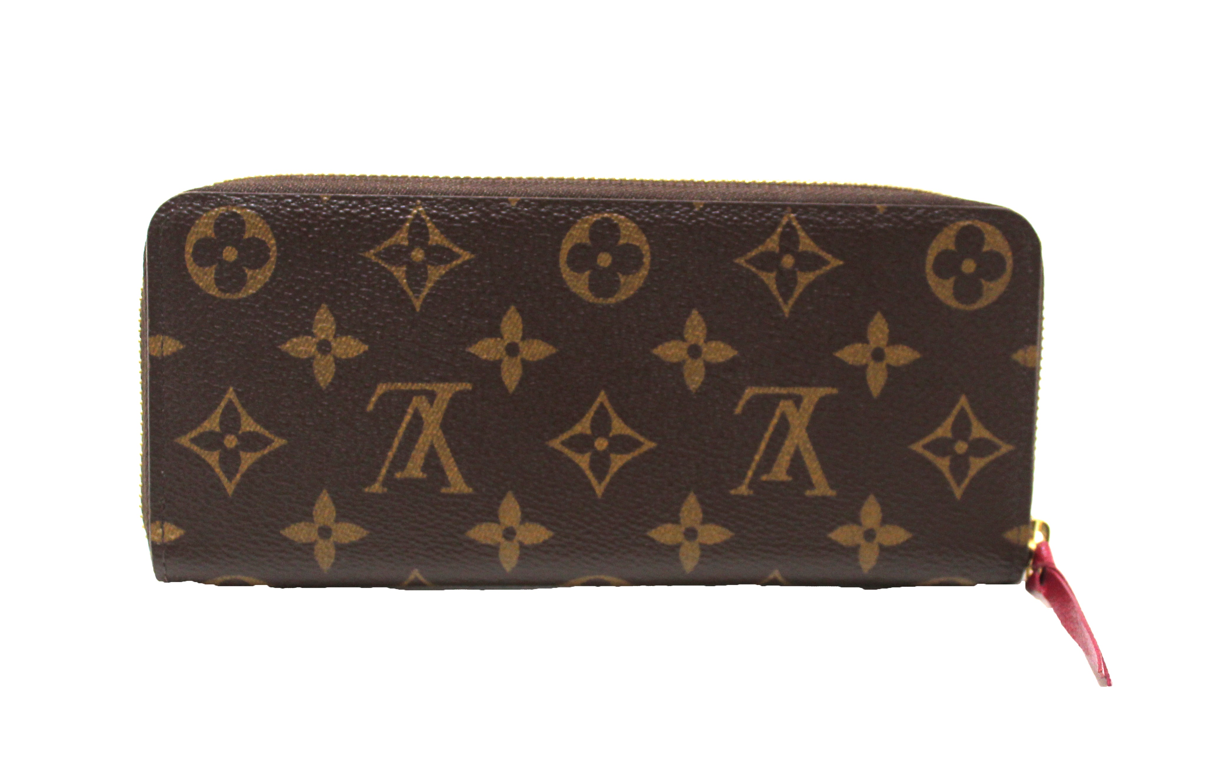 Authentic Louis Vuitton Monogram Fuchsia Clemence Wallet - Luxury Women's Zip Around Wallet for Everyday Use & Travel Accessories