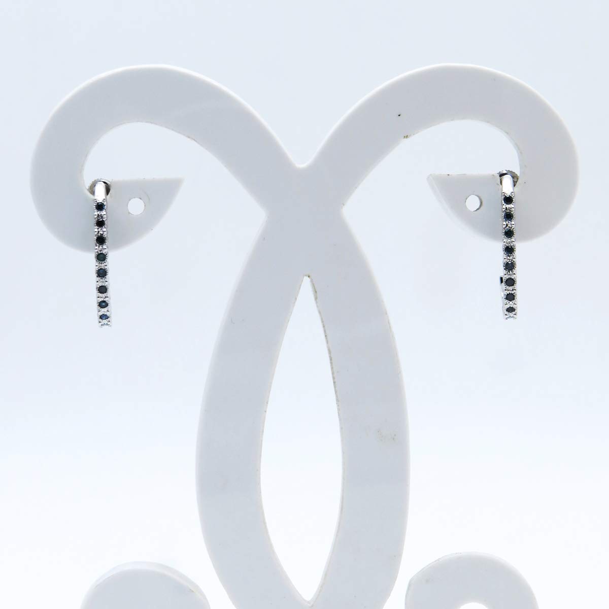 Dazzlingrock Collection 0.25 Carat (ctw) Sterling Silver Hoop Earrings for Women - 1/4 CT Diamond Studded Elegant Jewelry - Perfect for Parties, Weddings & Everyday Wear
