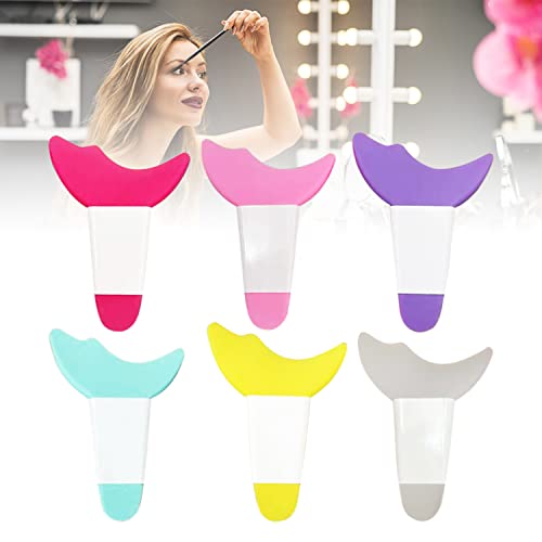 6pcs Colorful Silicone Eye Makeup Guard Tool - Eyelash Mascara Applicator Guide & Eyeliner Comb for Perfect Eye Makeup | Ideal for Beginners, Professionals & DIY Beauty Lovers