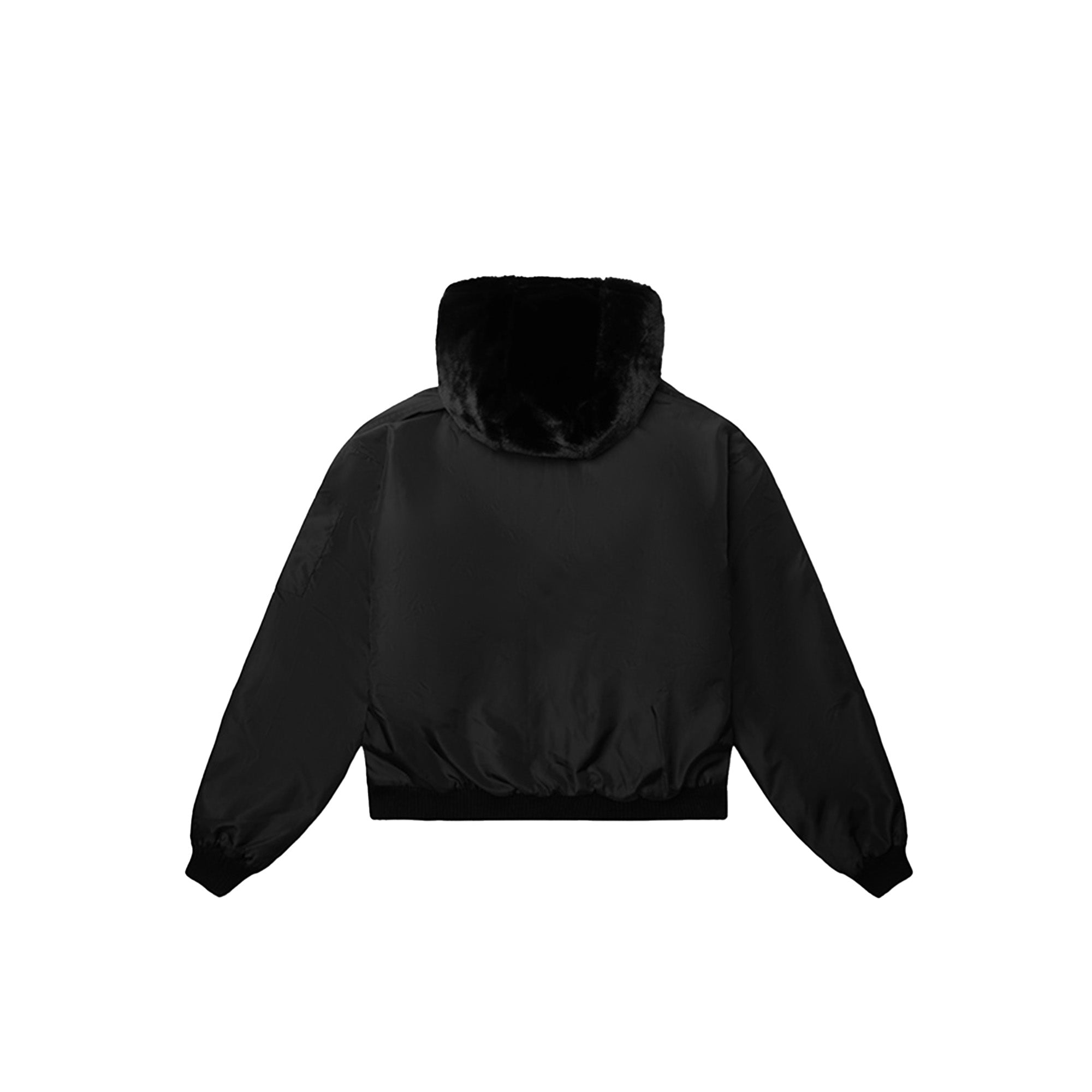 Geedup Handstyle Team Logo Fur Jacket for Men & Women - Black Winter Coat with Hood, Streetwear Fashion, 2024 Collection | Perfect for Urban Outfits, Nightlife & Cold Weather Protection