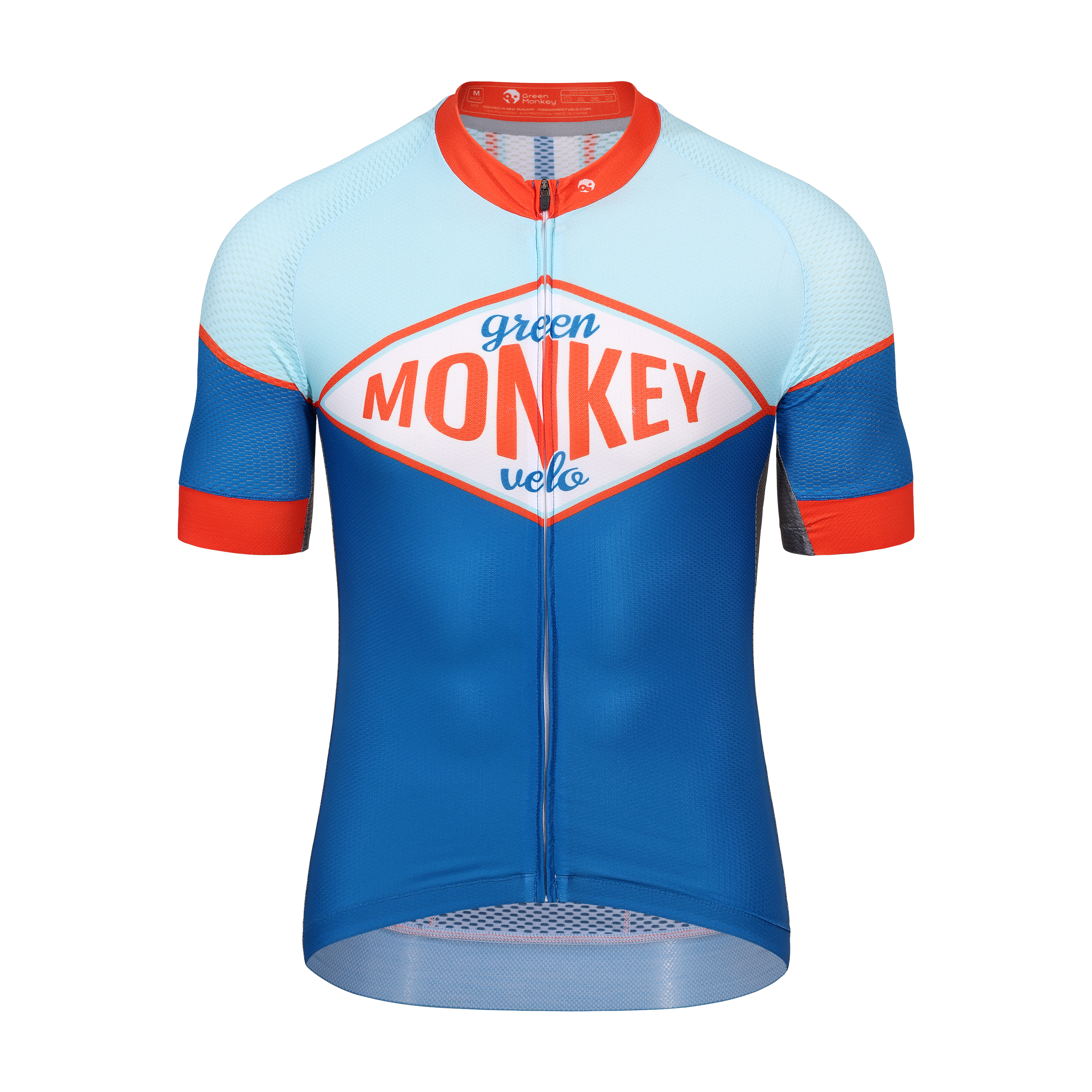Retro Racer Pro Jersey - Blue Cycling Shirt for Men & Women | Vintage Style Bike Jersey for Road & Mountain Biking | Perfect for Cycling Enthusiasts & Outdoor Sports