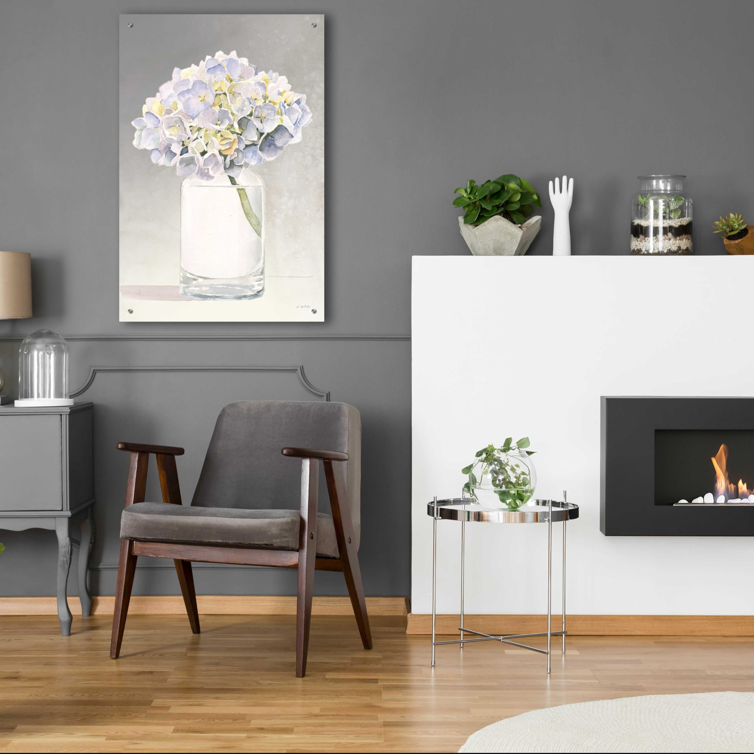 Tranquil Blossoms III by James Wiens - Premium Acrylic Glass Wall Art 24x36 Inches - Modern Floral Painting for Living Room, Bedroom & Office Decor