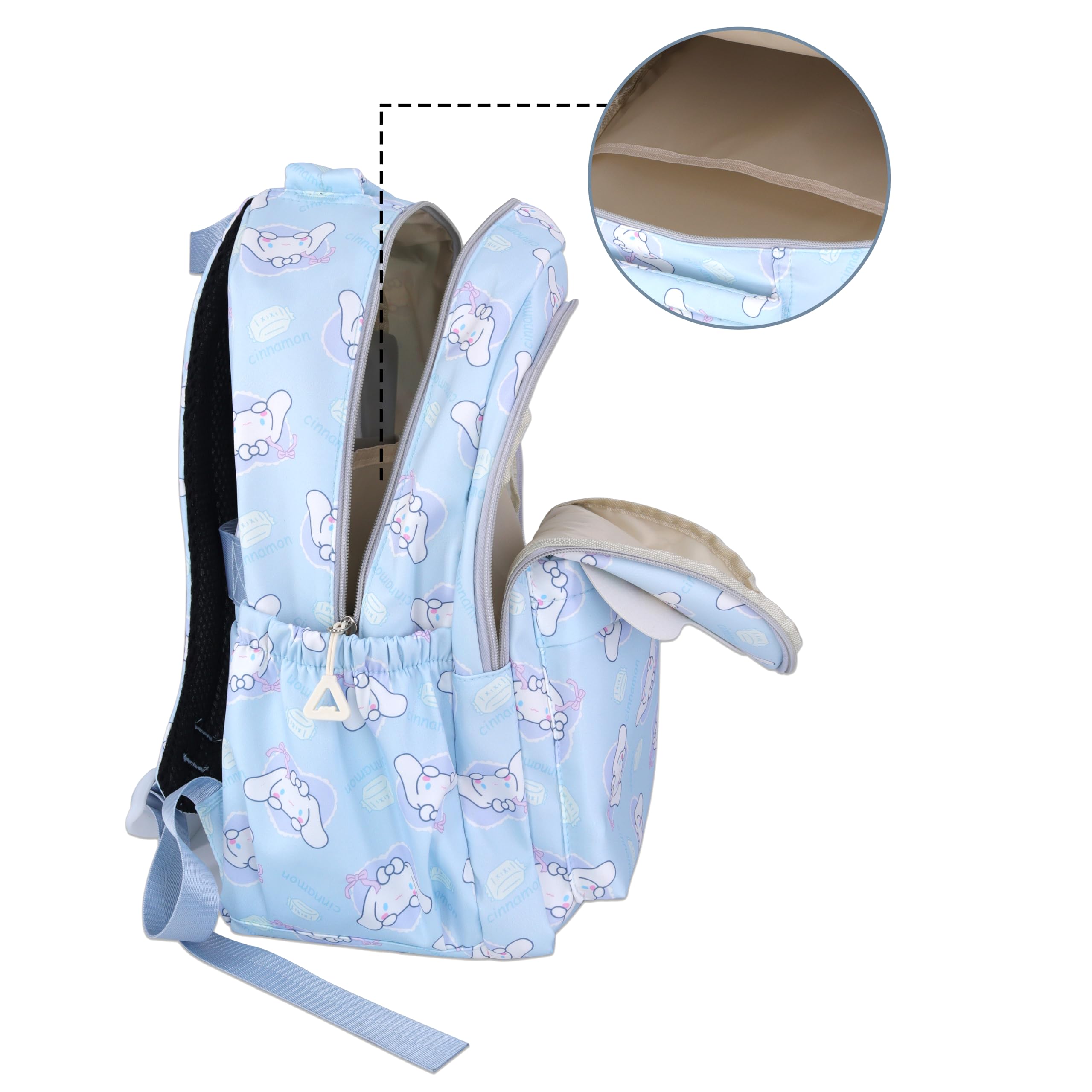 Cinnamoroll Anime Print Casual Backpack - Laptop Backpack for School, Travel & Hiking - Cute Sanrio Rucksack with All Over Print Design | Perfect for College, Work, Commute & Everyday Use