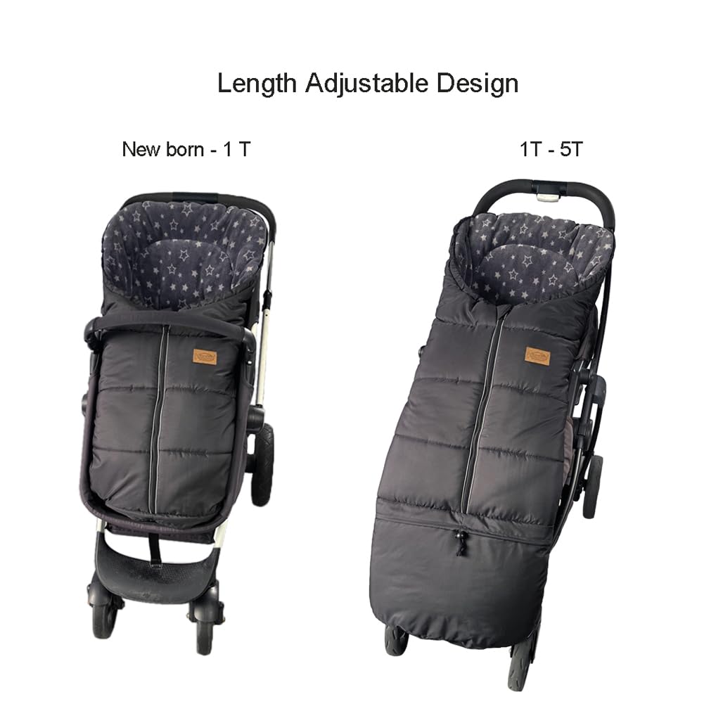 0-5T Adjustable Waterproof Stroller Winter Cover - Universal Fit for All Strollers, XL Stroller Bunting Bag for Infants to Preschoolers - Perfect for Outdoor Winter Walks, Shopping & Travel