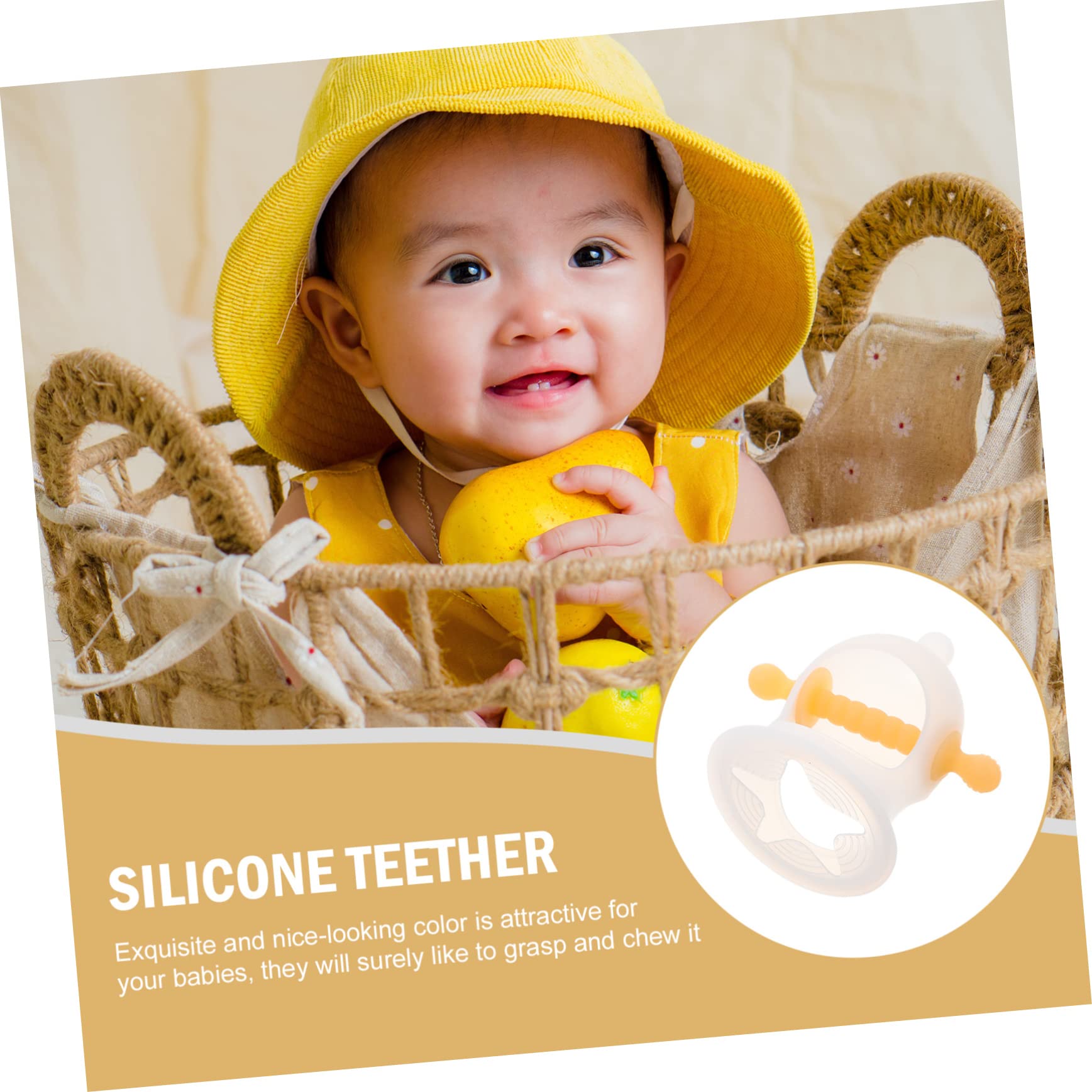 VICASKY 5-Piece 3D Hand Newborn Baby Boy Pacifier Toys - Soft & Safe Teething Relief for Infants 0-12 Months | Perfect for Soothing Sore Gums, Crib & Stroller Use