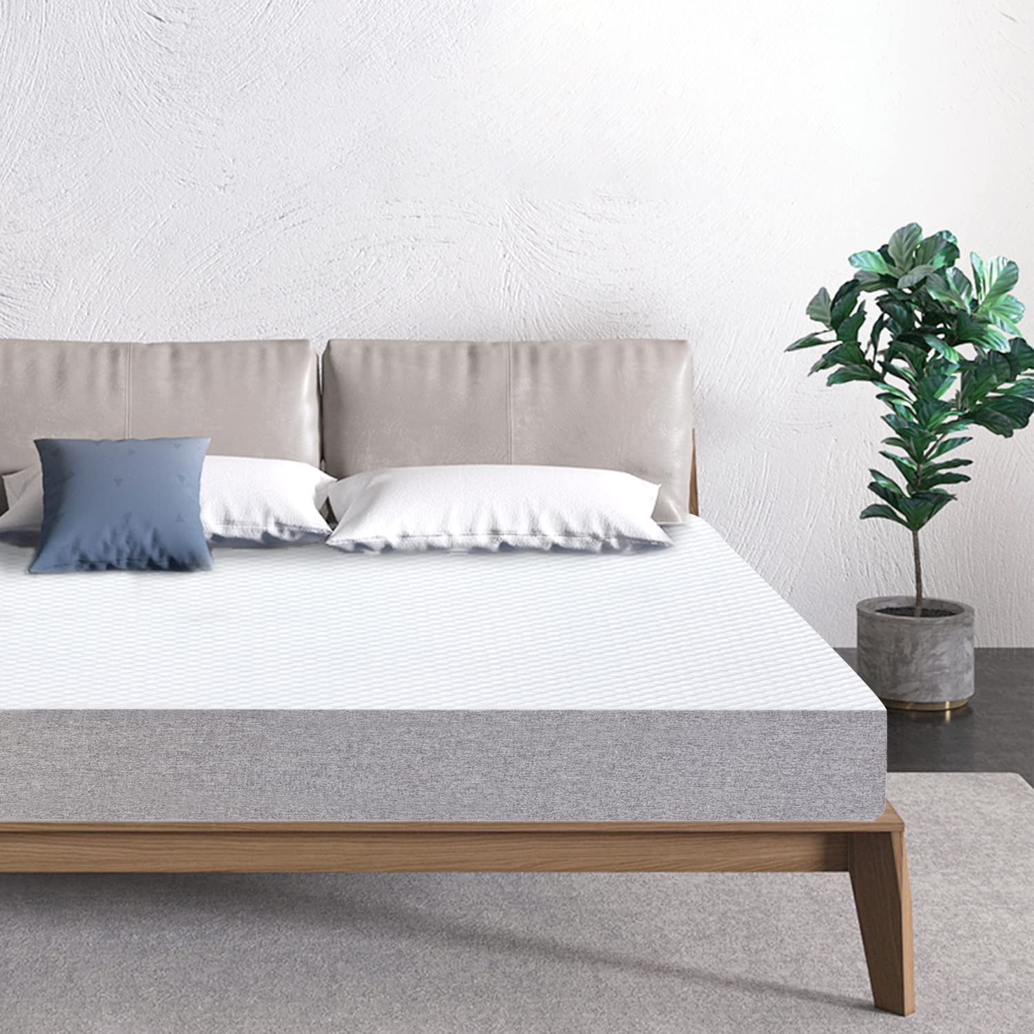 Cooling Gel Memory Foam Mattress 10 Inch - Medium Firm King Size Bed in a Box | CertiPUR-US Certified for Stress Relief & Pressure Relief | Perfect for Hot Sleepers & Back Pain Sufferers