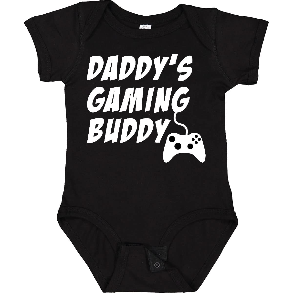 Inktastic Daddy's Gaming Buddy with Controller Baby Bodysuit - Cute Gamer Onesie for Newborns & Infants - Perfect Gift for Gamers & New Dads - Ideal for Playtime, Family Photos & Special Occasions