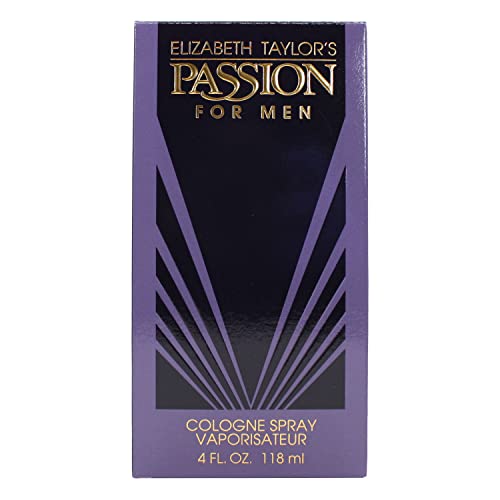 Elizabeth Taylor Passion Cologne for Men - 4 oz Eau de Cologne Spray | Long-Lasting Fragrance for Date Night & Special Occasions