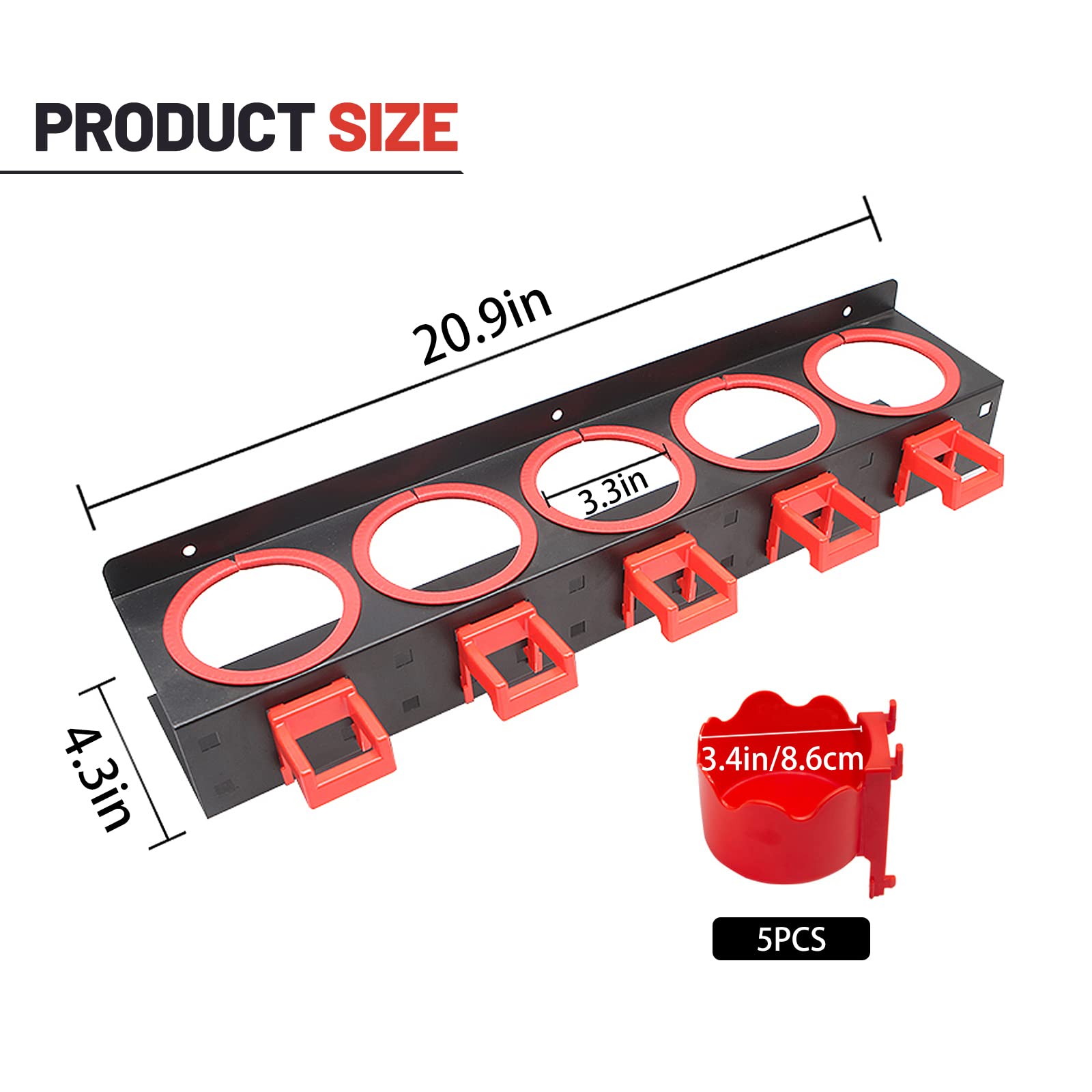 **Wall Mount Spray Bottle Storage Rack with Extra Abrasive Holder – Auto Detailing Tool Organizer for Car Wash & Beauty Shop Accessories (Ideal for Garage, Salon & Workshop Organization)**