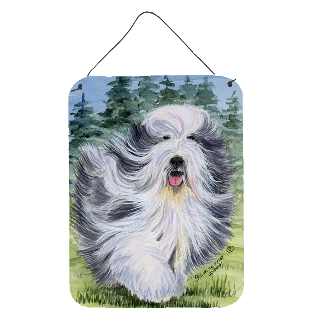 Bearded Collie Metal Wall Art Sign - 12x16 Inch Aluminum Door Hanging Plaque for Kitchen, Bar, Bathroom & Front Door Decor | Durable Multicolor Home Decoration | Perfect for Pet Lovers & Country Style Interiors