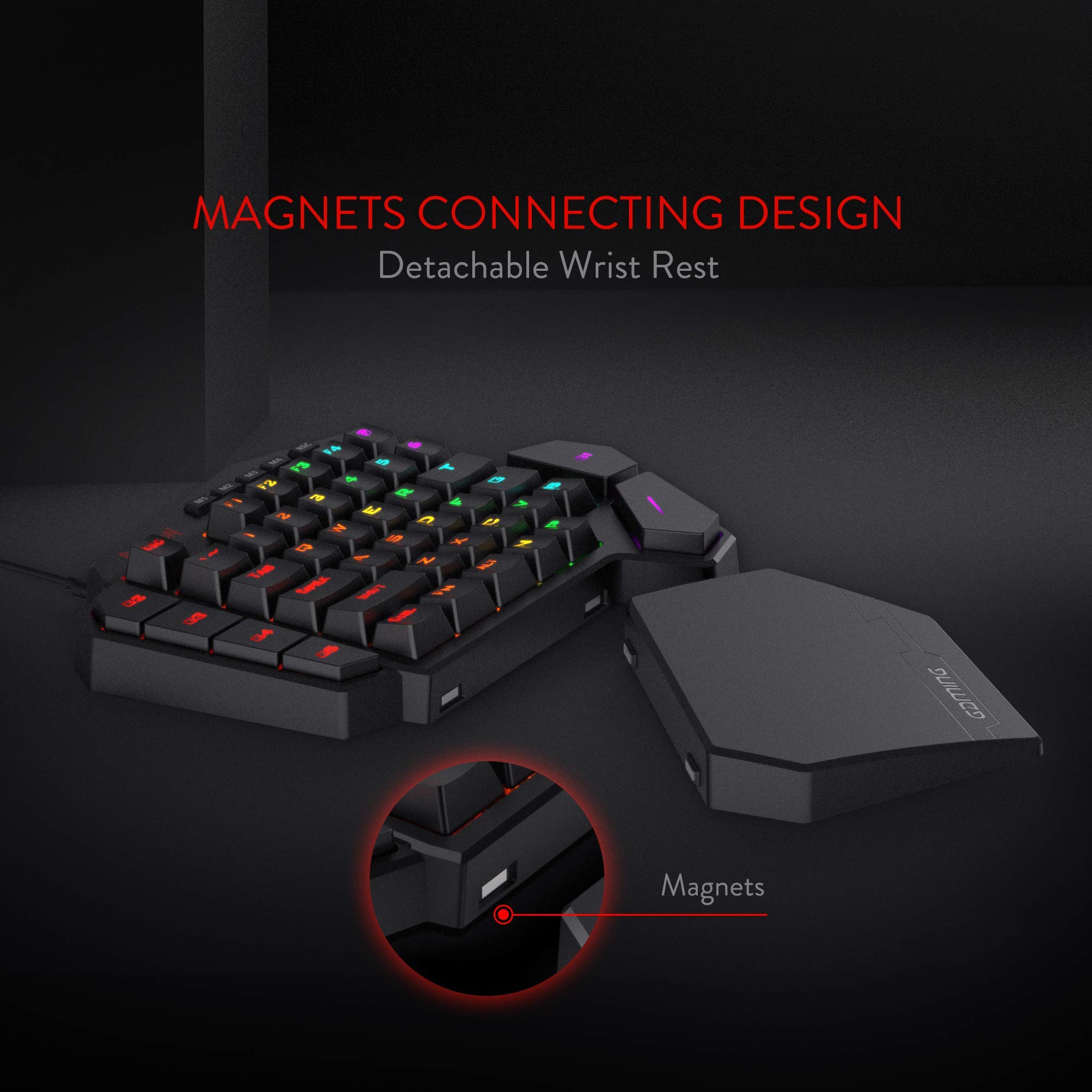 Redragon K585 RGB Mechanical Gaming Keypad - 42 Keys, Red Switch for Fast Typing & Gaming