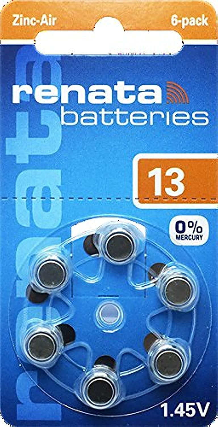 Renata Swiss Made Size 13 Batteries - 10 Packs (60 Batteries Total) - Perfect for Watches, Calculators & Medical Devices