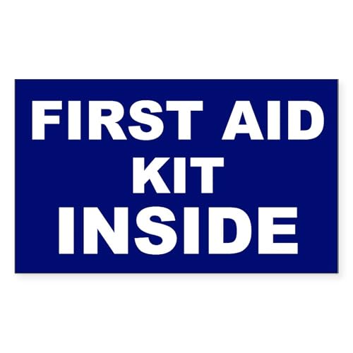 White - First Aid Kit Alert Sticker
