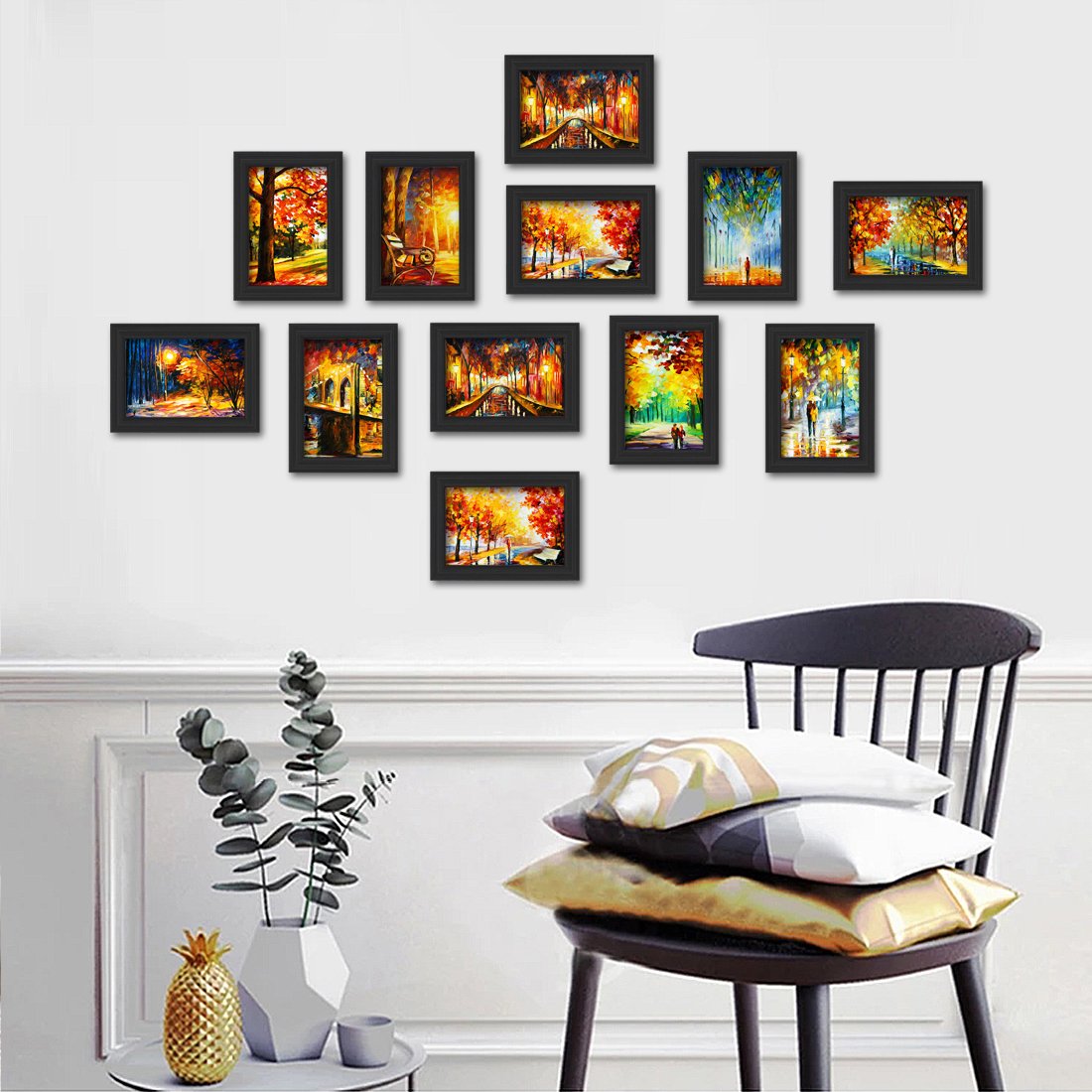 Giftgarden 12 Pack 4x6 Picture Frames Black - 4 x 6 Photo Frames Bulk for Wall or Tabletop Display - Perfect for Home Decor, Office, Wedding Photos & Family Memories