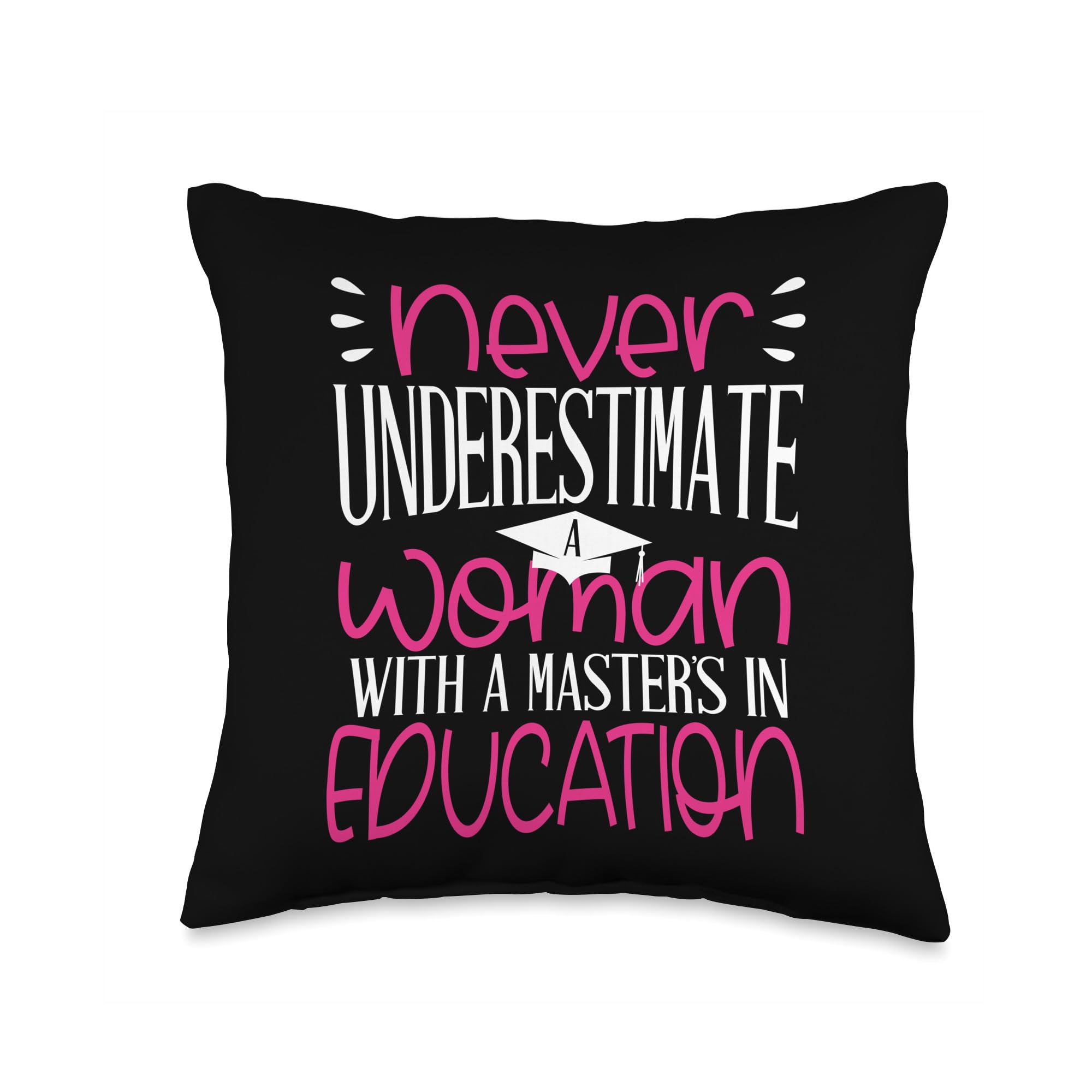 Funny 2024 MED Graduation Throw Pillow for Education Masters Degree - Perfect Gift for Teachers, Graduation Party Decor & College Dorm Accessories