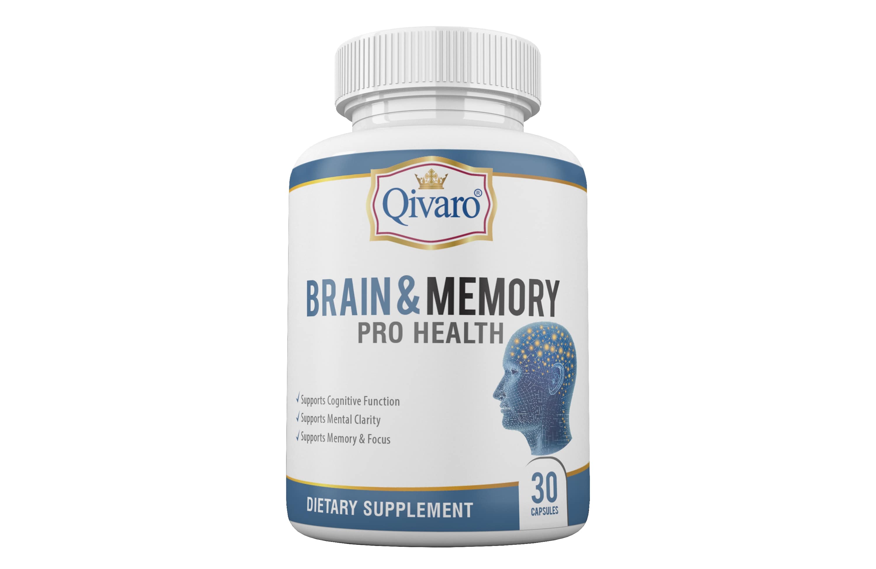 QIH11 Brain & Memory Supplement - Enhance Focus, Cognitive Function & Mental Clarity - Natural Nootropic for Students, Professionals & Seniors - Boost Brain Health for Work, Study & Daily Life