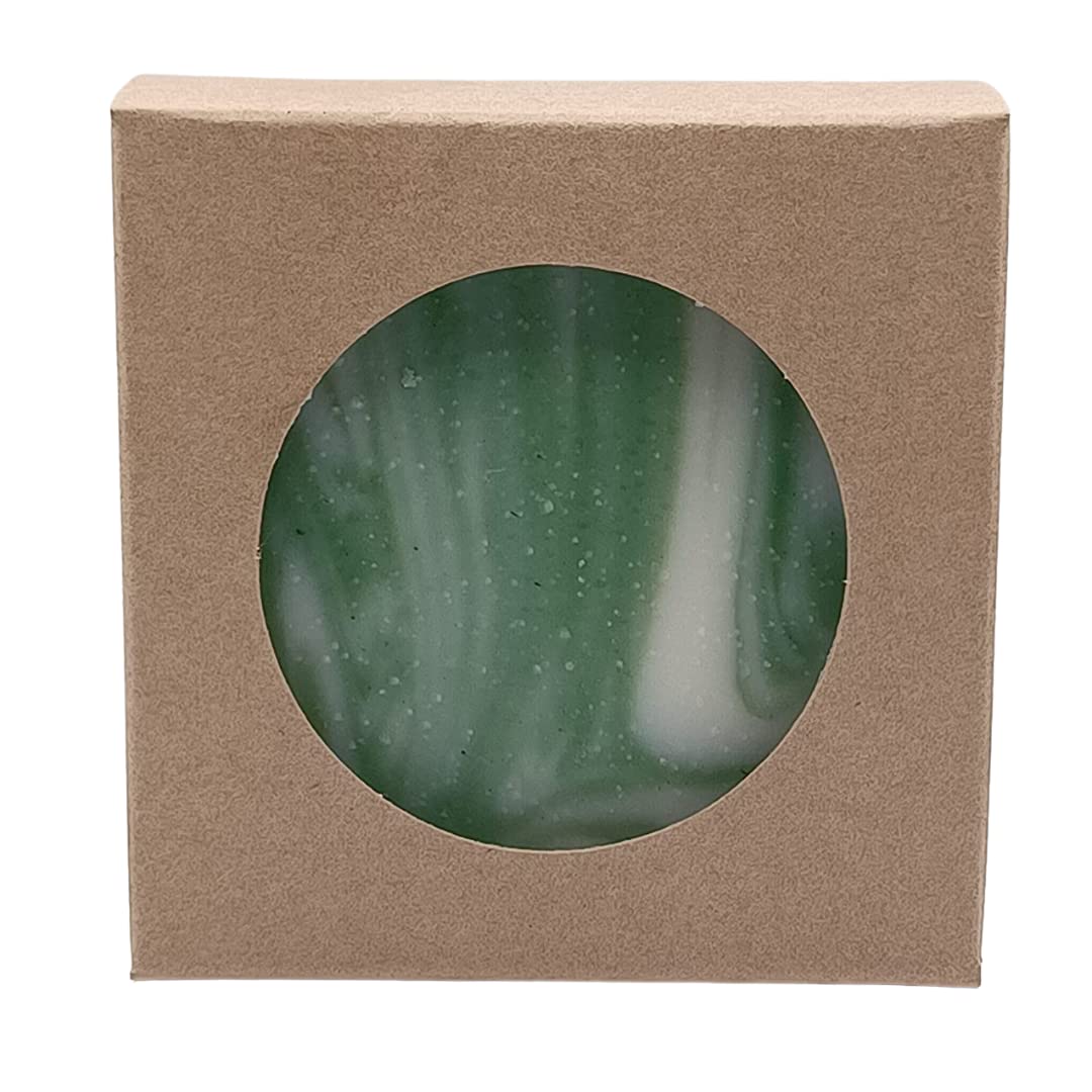 Green Clover & Aloe Handmade Soap - 5oz Natural Moisturizing Bar with Fresh Aloe Scent - Vegan Lye Soap for Dry Skin - Refreshing Body Wash for Spa, Shower & Gift Giving