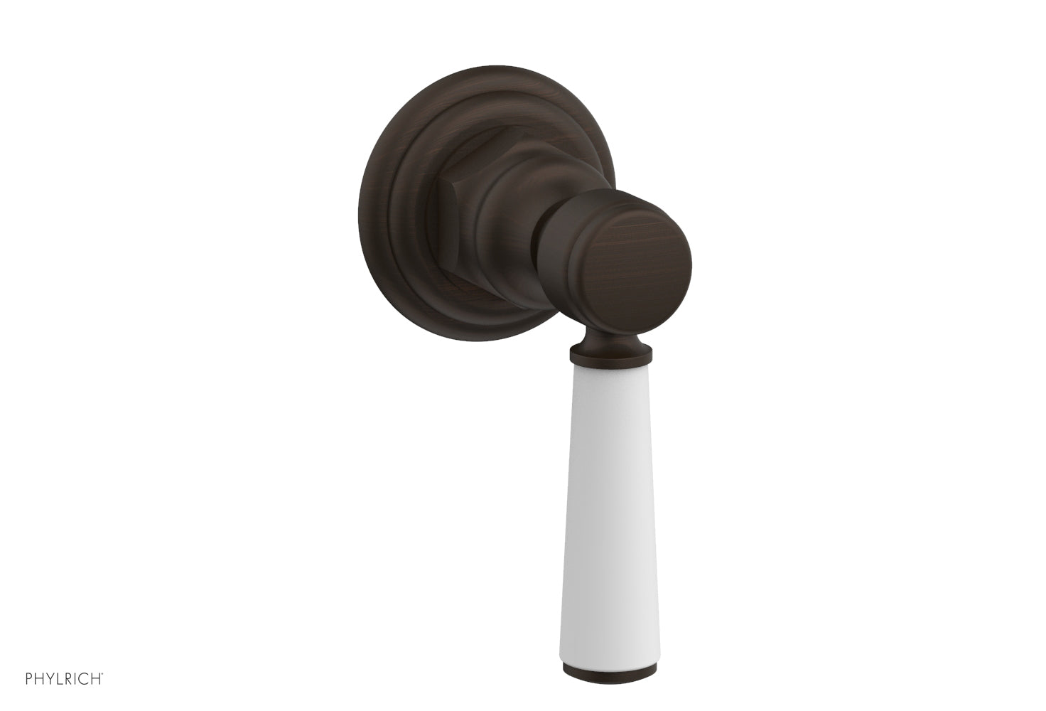 HEX TRADITIONAL/HENRI Volume Control Diverter Valve - Satin White Lever Handle (500-36) for Bathroom & Shower Fixtures