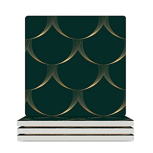 Vintage Golden Green Art