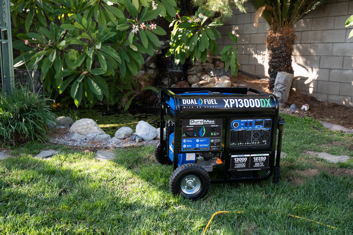 13,000W Dual Fuel Portable Generator with CO Alert - Reliable Backup Power for Home, Camping & Emergency Use