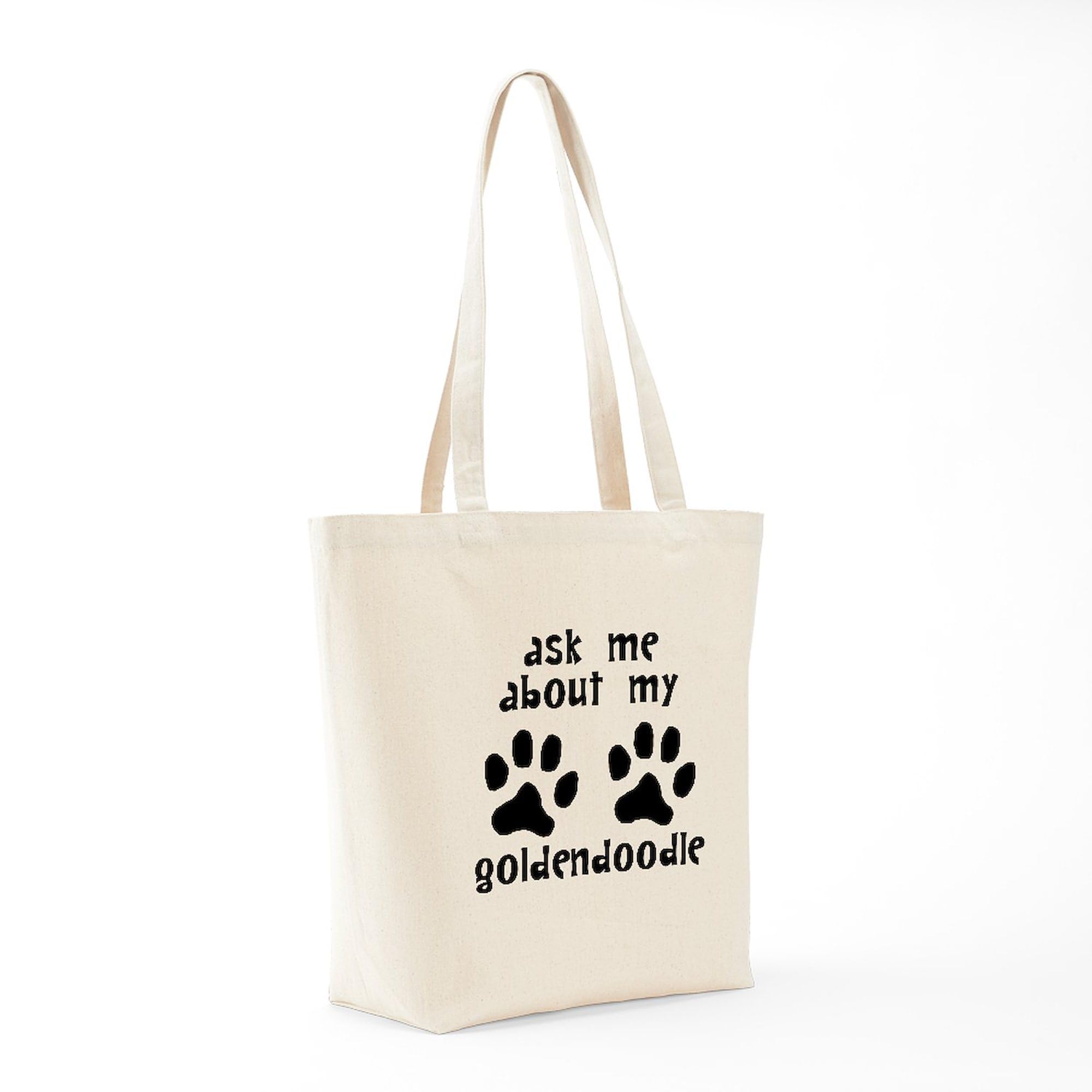 Ask Me About My Goldendoodle Natural Canvas Tote Bag - Eco-Friendly Reusable Shopping Bag for Dog Lovers, Groceries & Beach Trips