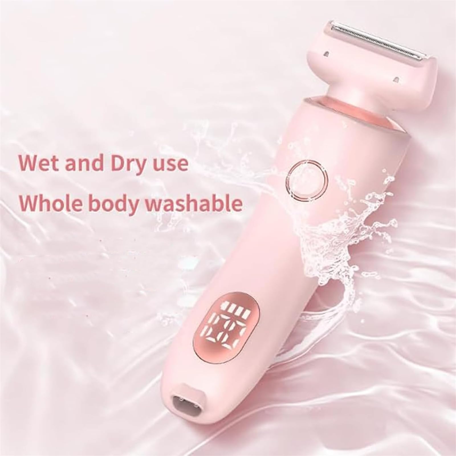 Duskofficial Electric Razor for Women - Waterproof Portable Bikini Trimmer, Wet & Dry Use with Removable Head - Pink | Perfect for Travel, Gym & Sensitive Skin Care