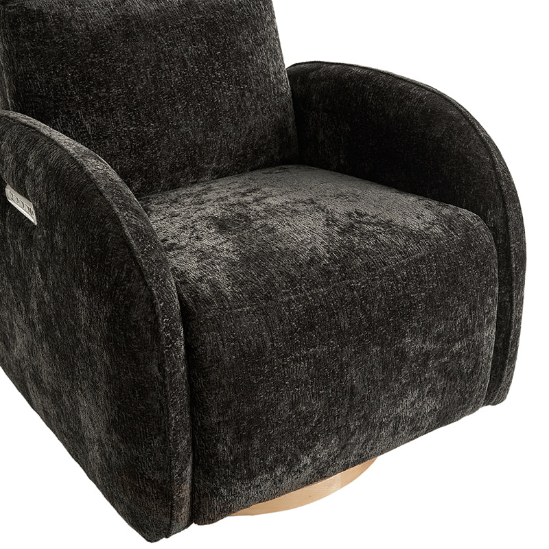 Electric Swivel Nursery Glider Chair - Comfortable Rocking Recliner for Breastfeeding, Baby Shower & Nursery Room (Gray) - Perfect for Nursing, Reading & Relaxing with Your Newborn