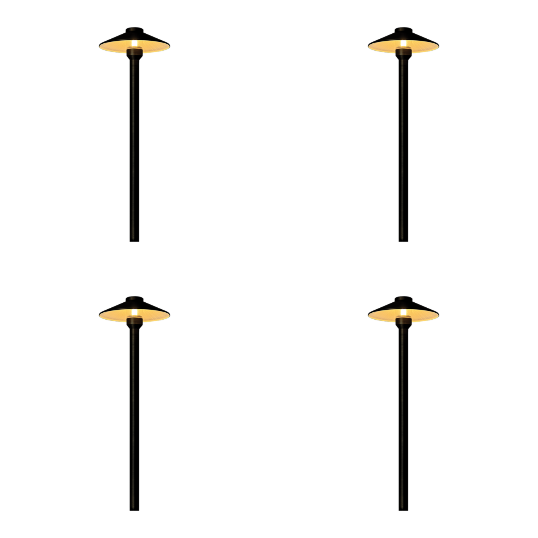PLB26 4x/8x/12x Outdoor Garden Pathway Lights Set - Low Voltage Brass Landscape Lighting with 3W 3000K Warm White Bulbs | Perfect for Walkways, Driveways, and Backyard Decor