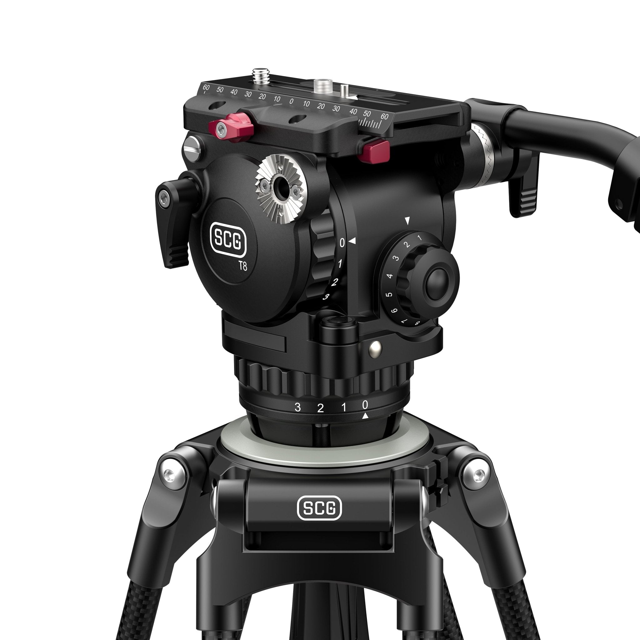 SCG T8 StediFast HD Tripod System - Professional Camera Tripod with Quick Release Plate for DSLR, Mirrorless, Video Cameras - Perfect for Photography, Videography, Travel & Outdoor Shooting