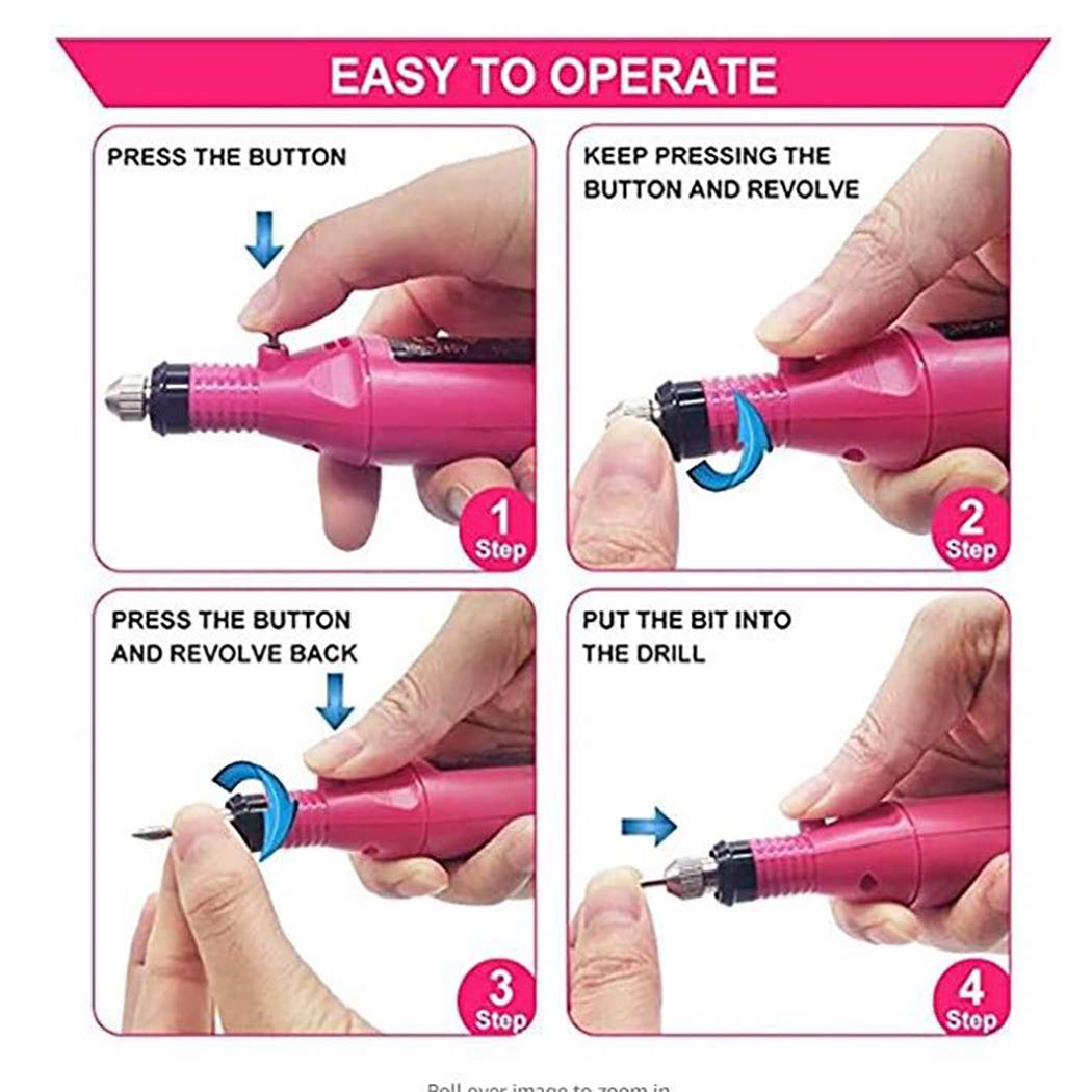 Legendog 16PCS Electric Nail Drill Kit - Portable Nail Polish Remover & Cuticle Tool for Professional & Home Manicure/Pedicure | Perfect for Nail Salons, DIY Nail Art & At-Home Beauty Care